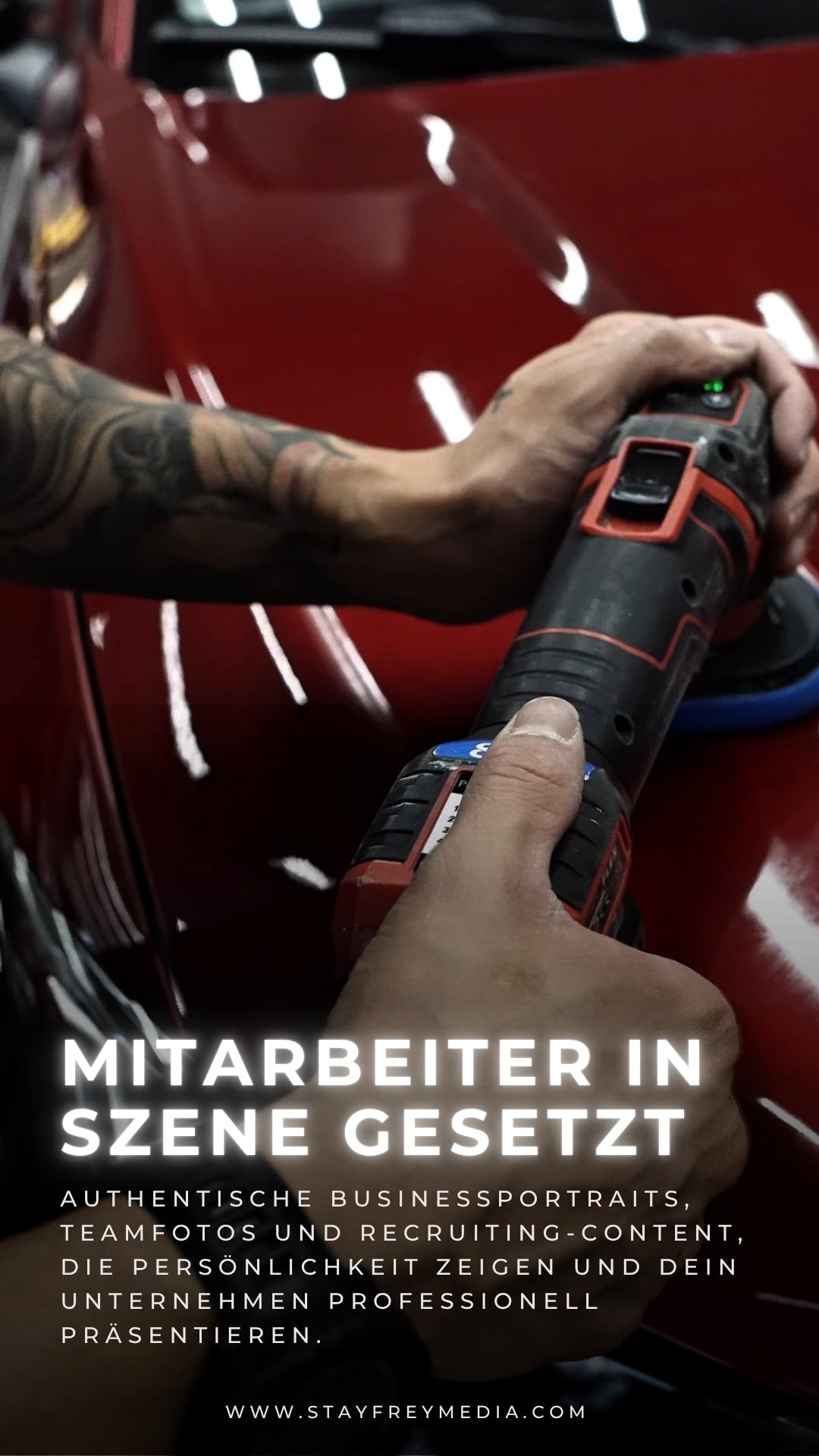 Professionelle Präsentation einer Dienstleistung mit authentischem Foto- und Videocontent – klar, hochwertig und perfekt abgestimmt auf die Zielgruppe